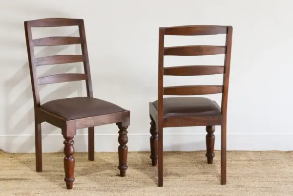 Set of 2 - Vintage Ladderback Side Chairs - de-cor