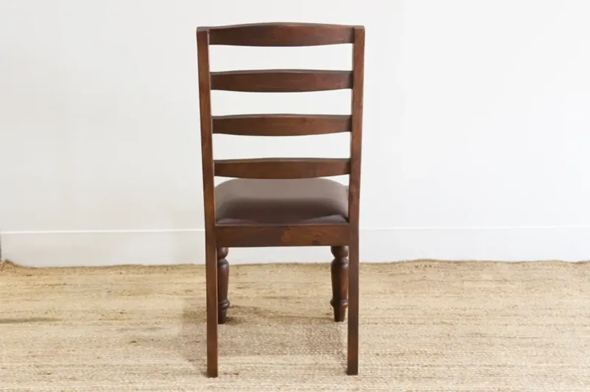 Vintage Hardwood Ladderback Side Chair