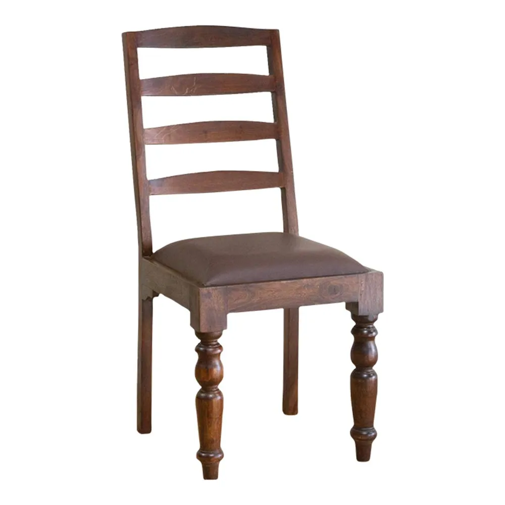 Vintage Hardwood Ladderback Side Chair