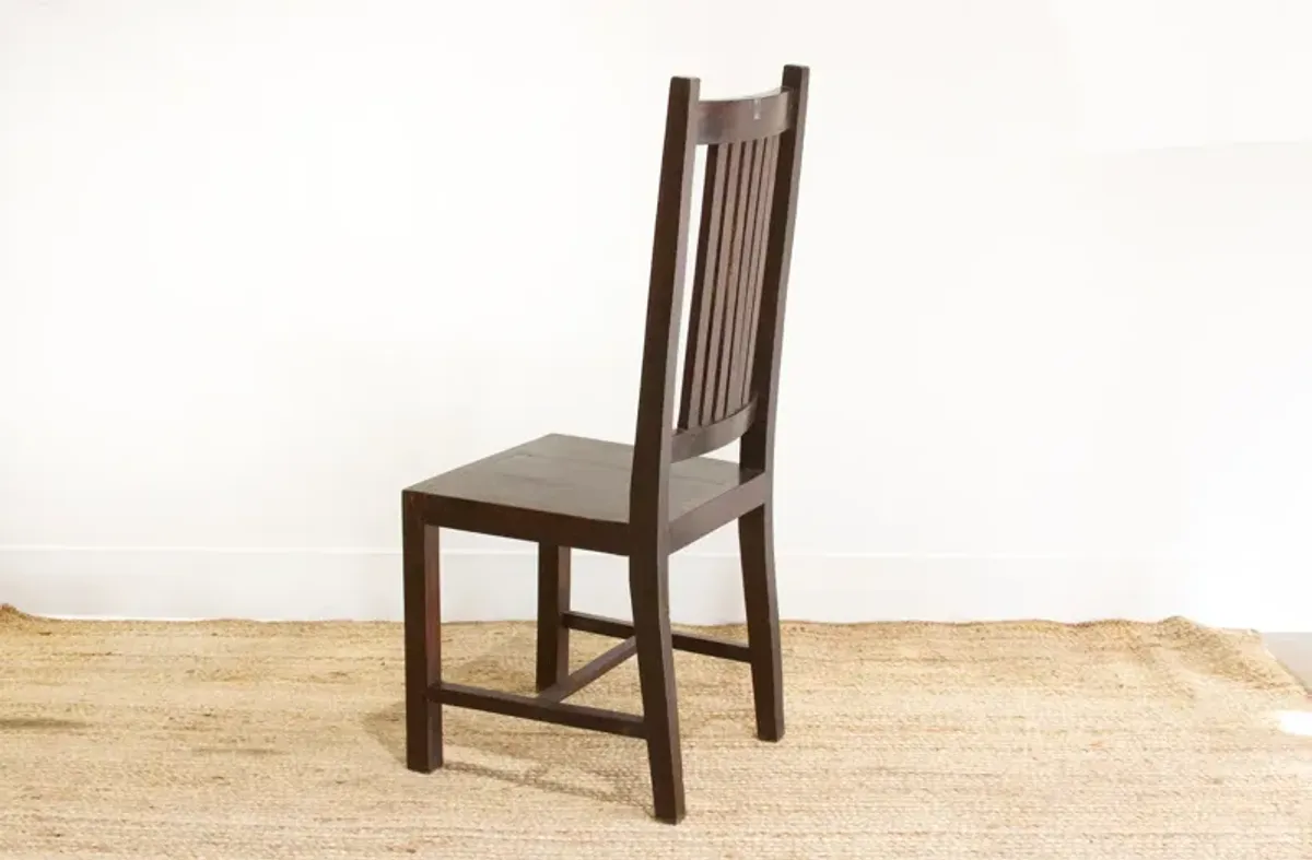 Espresso Brown Tall Wooden Chair