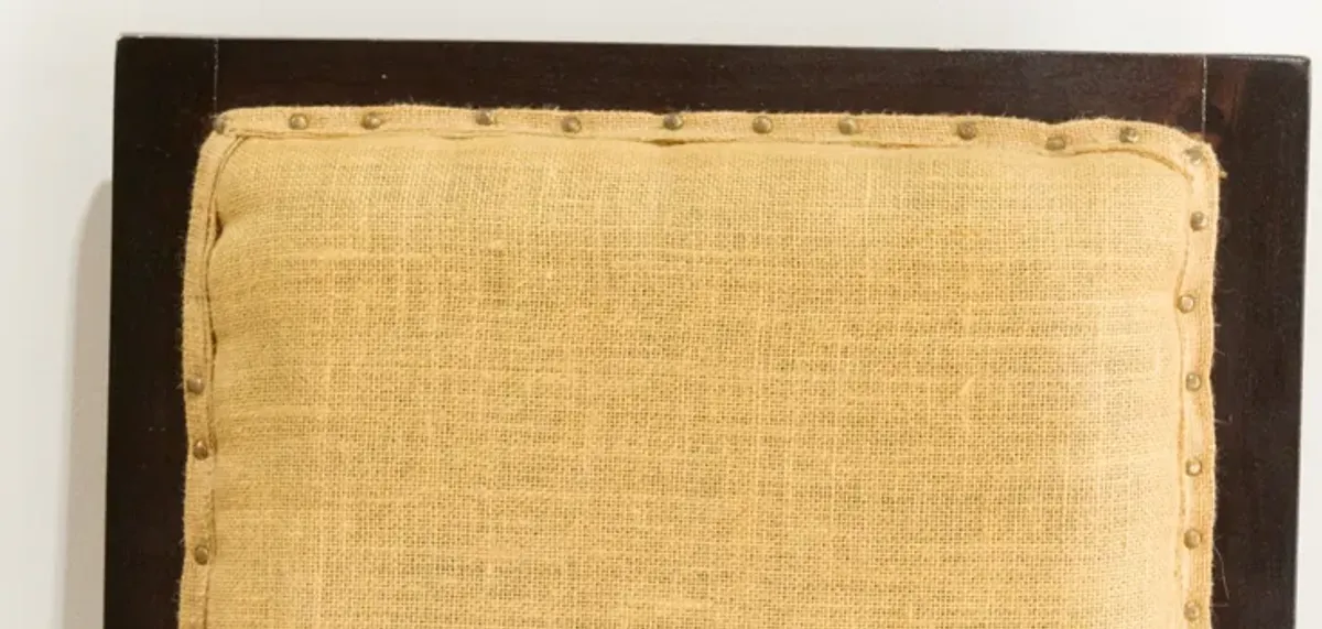 Set of Four Burlap Brown Dining Chairs - de-cor