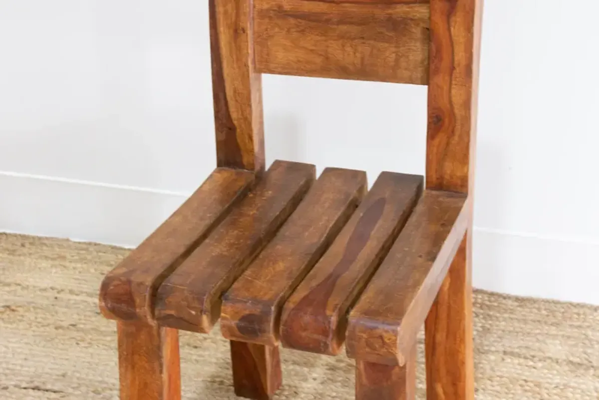 Rustic Tropical Teak Side Chair