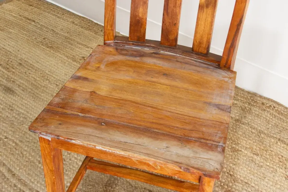 Vintage Light Walnut Finish Chair