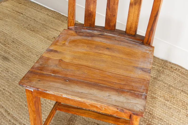 Vintage Light Walnut Finish Chair