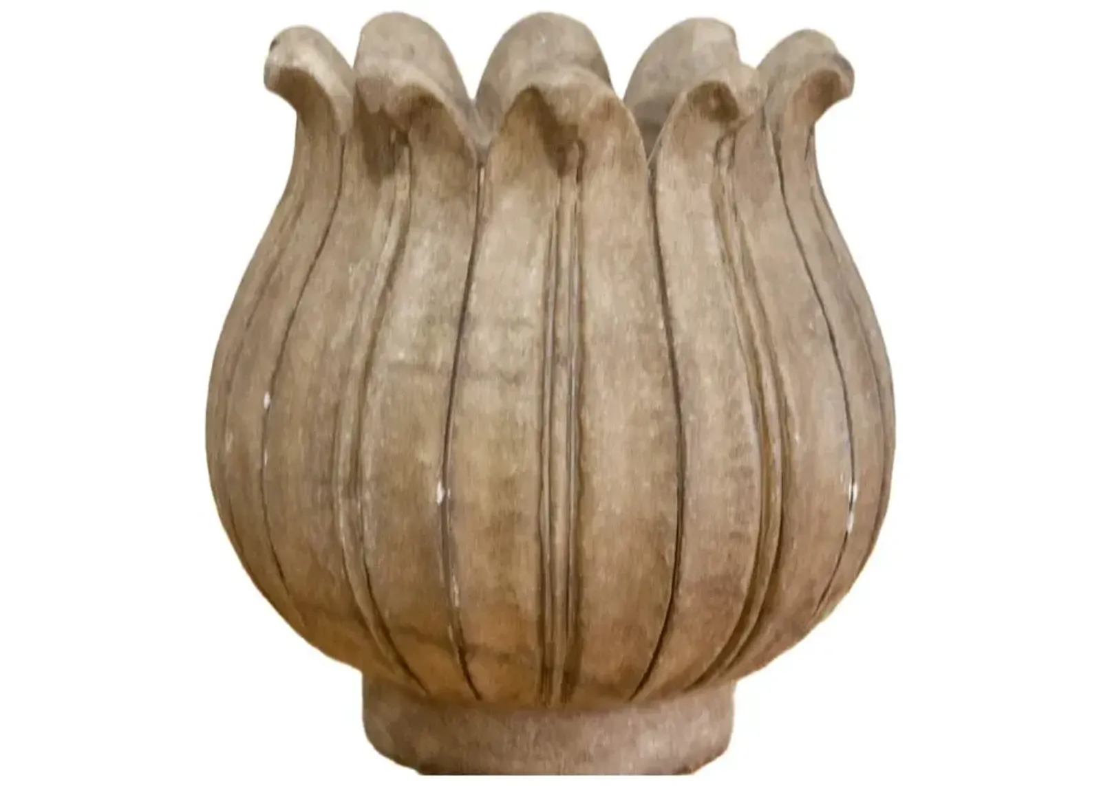 Tall Old Brown Marble Pot-Dinan