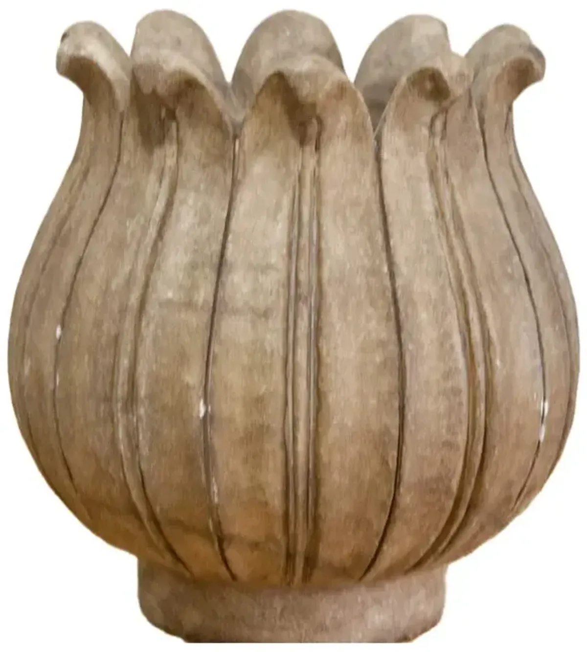 Tall Old Brown Marble Pot-Dinan