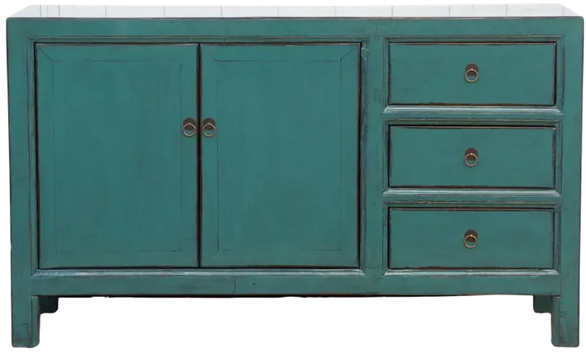 Arabian Green Lacquered Buffet Cabinet