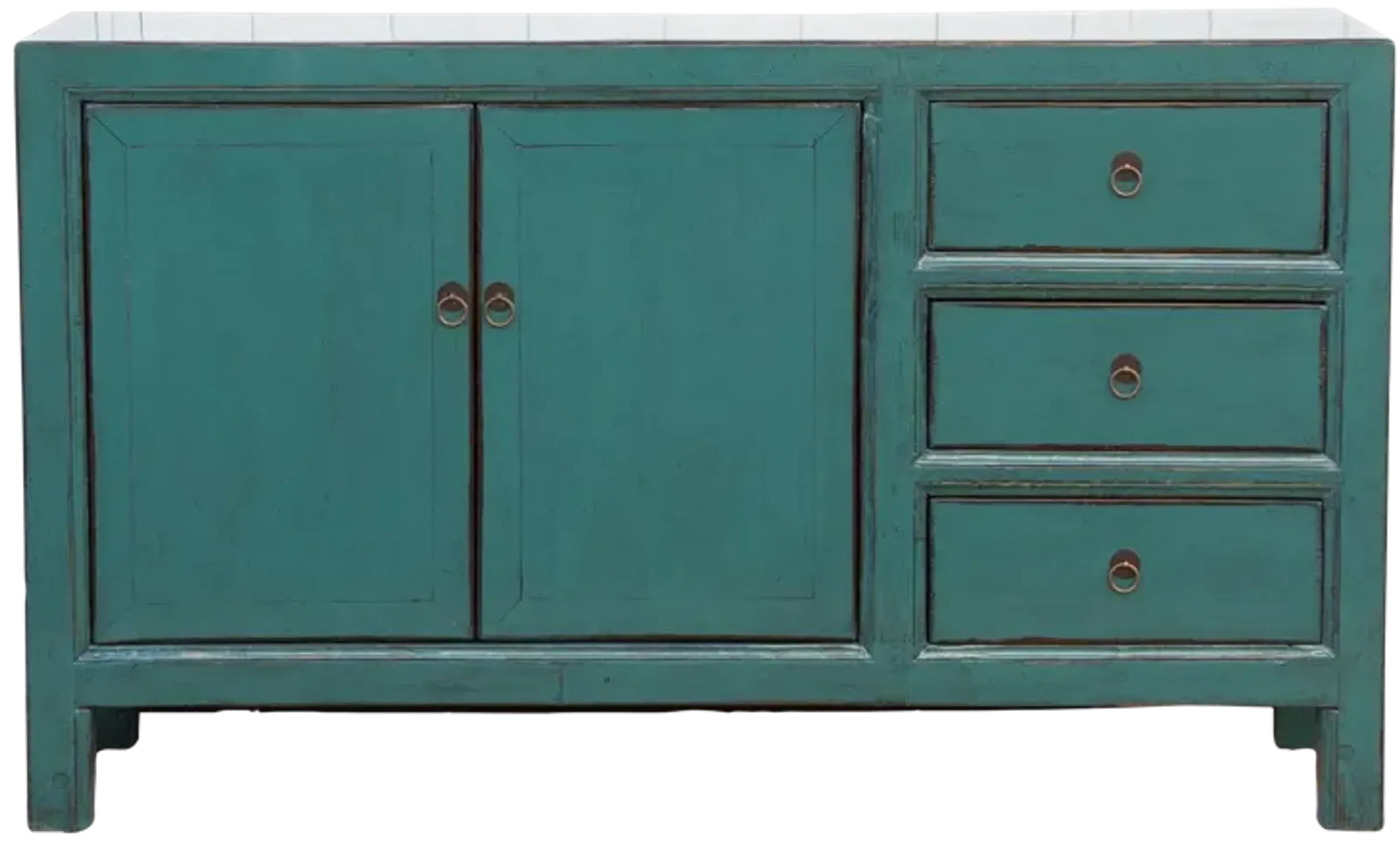 Arabian Green Lacquered Buffet Cabinet