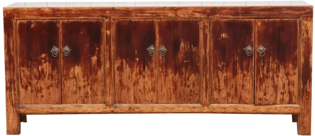 Vintage Lacquered Long Asian Sideboard