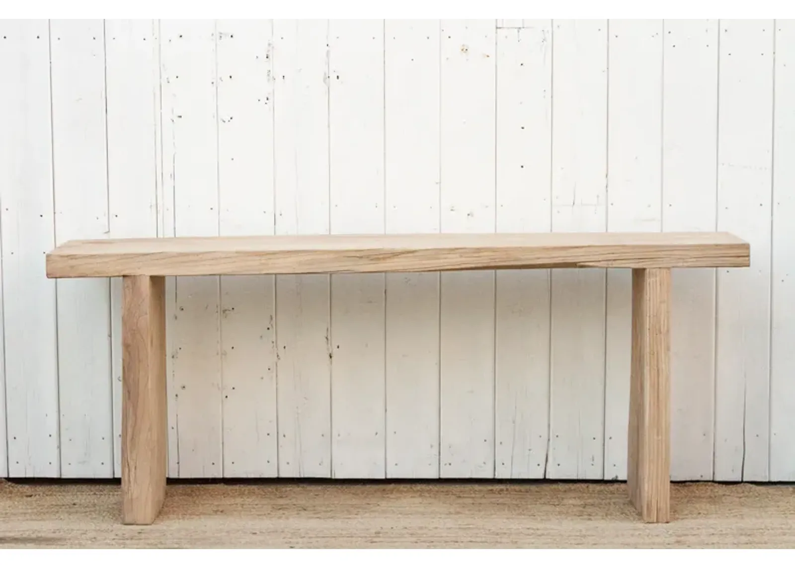 Reclaimed Old Beam Top Console Table - Handcrafted