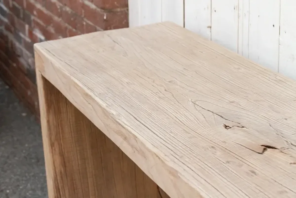 Exquisite Reclaimed Waterfall Console - de-cor