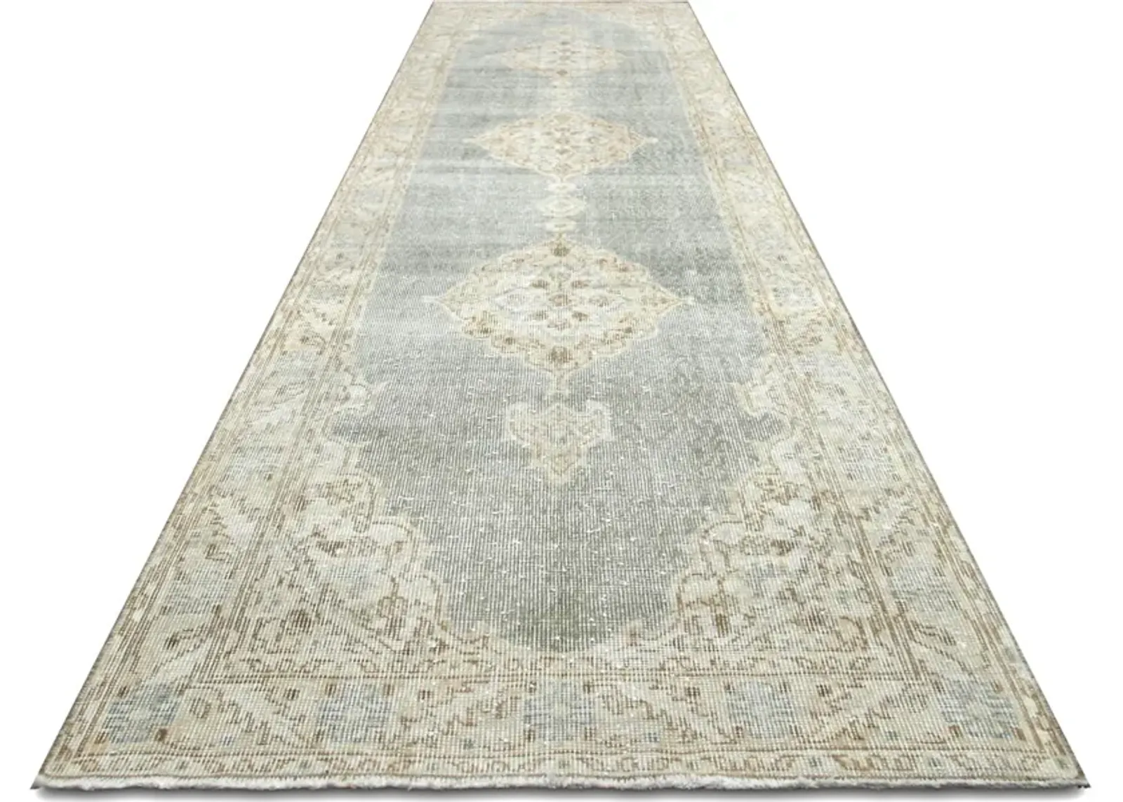 1960s Turkish Oushak Runner -3' x11'1"