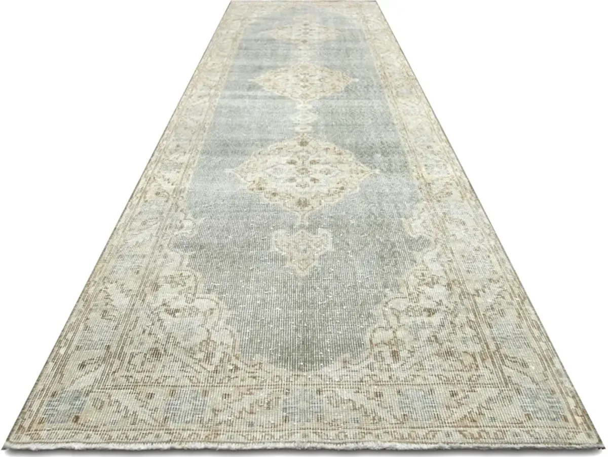 1960s Turkish Oushak Runner -3' x11'1"