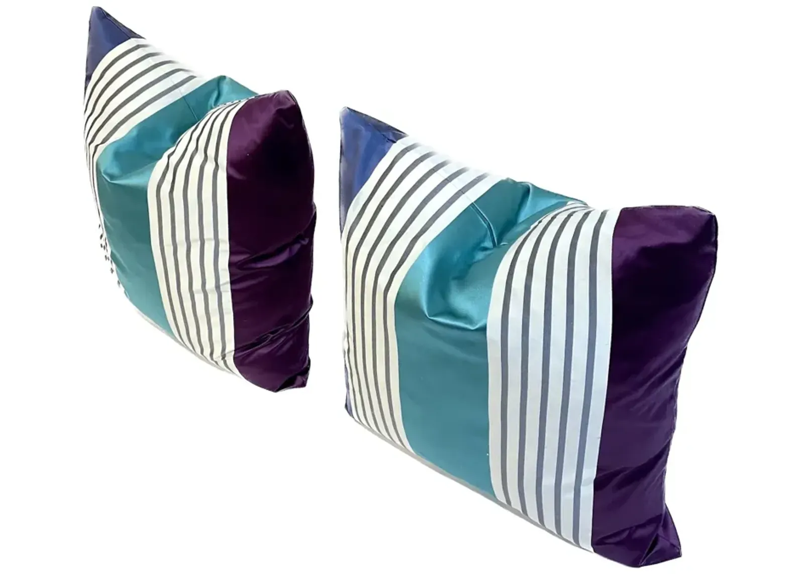 Teal - Blue - & Purple Silk Pillows - PR