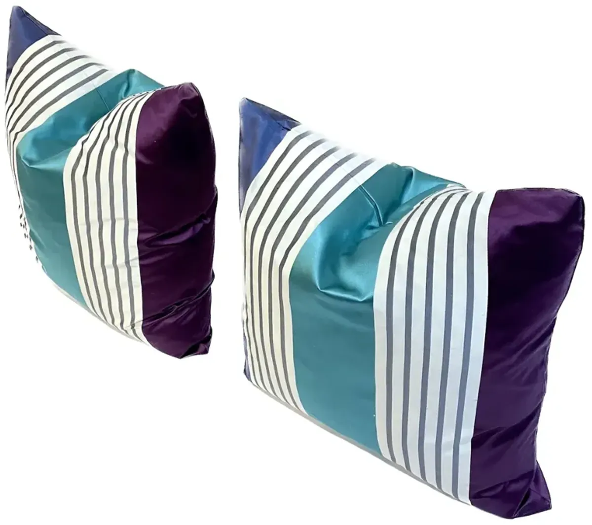 Teal - Blue - & Purple Silk Pillows - PR