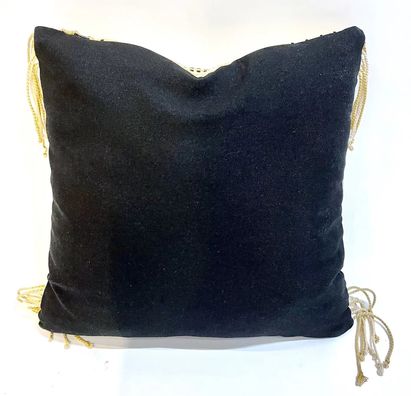 Black/Beige Geometric Needlepoint Pillow