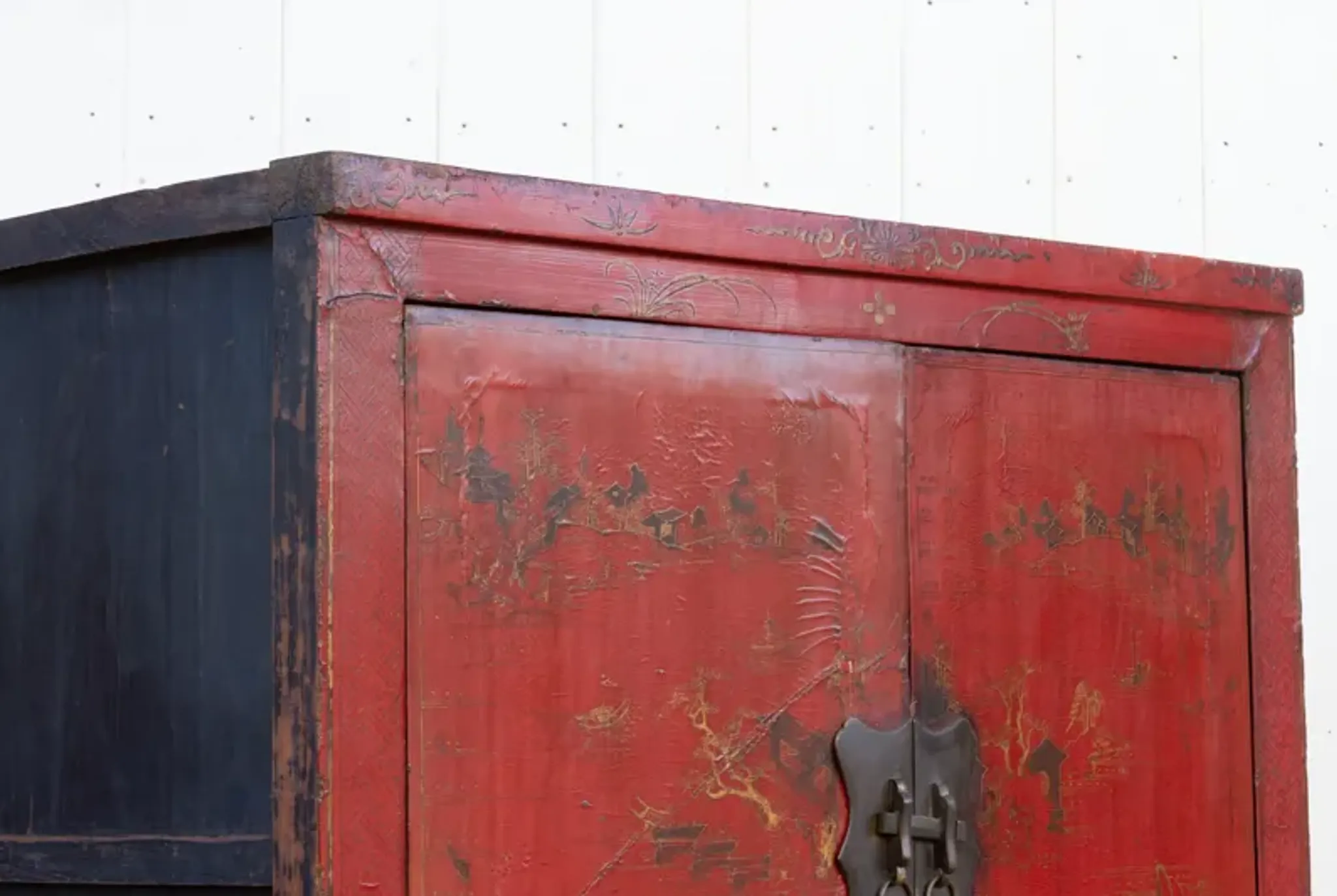 19th C Red Gilt Chinoiserie Armoire One Kings Lane | Furniture.com