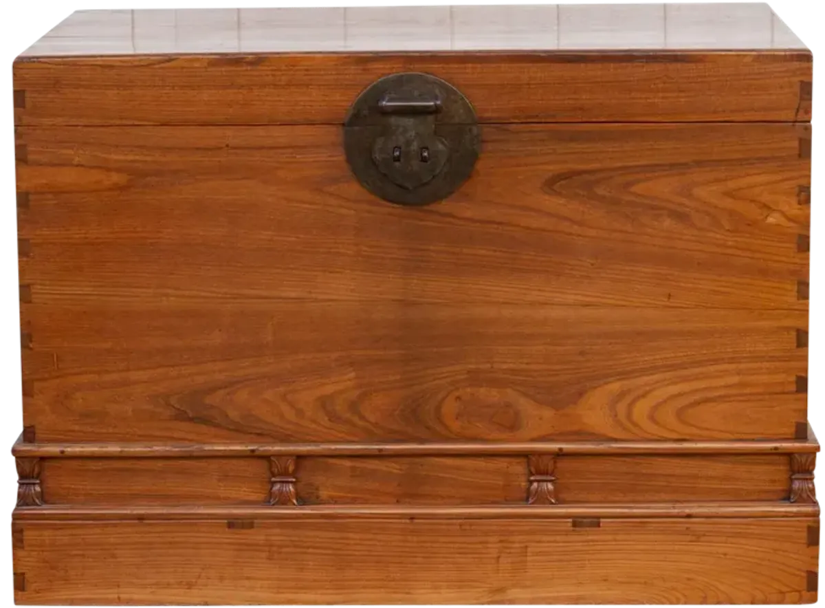 Antique Traditional Camphor Wood Chest - de-cor