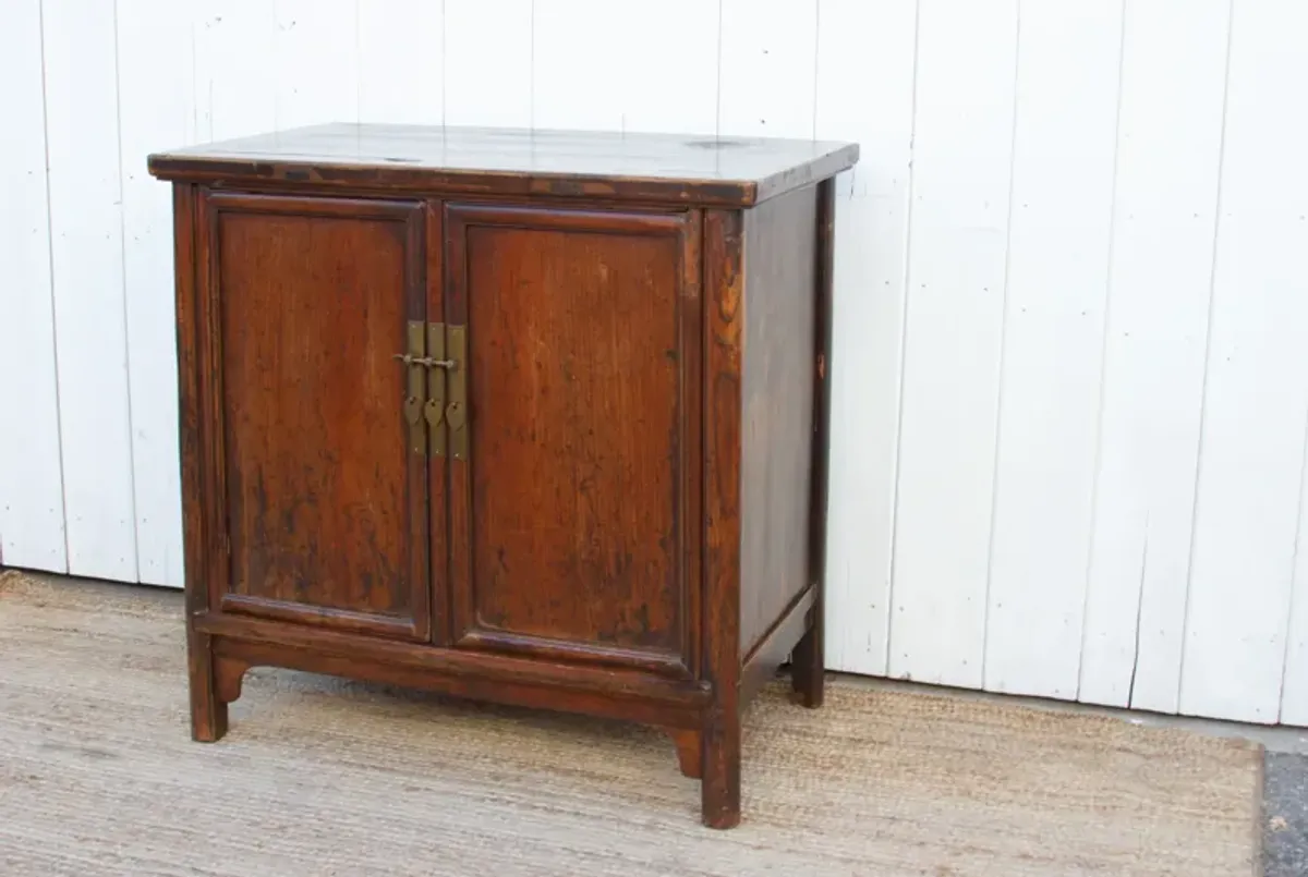 Rustic Asian Ming Elm Cabinet