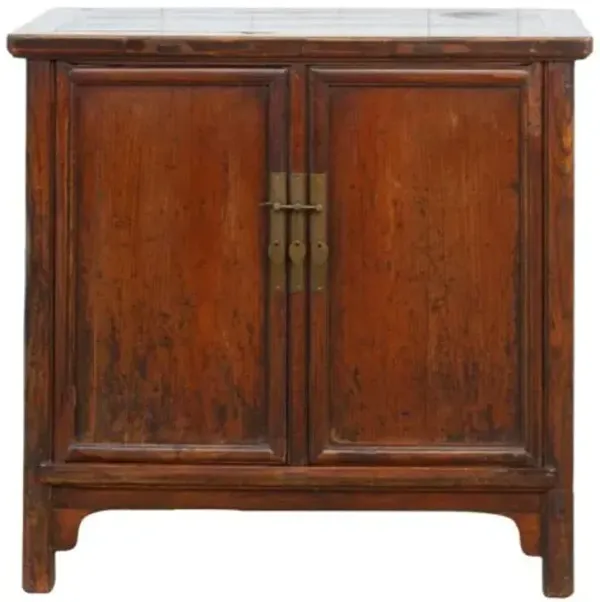 Rustic Asian Ming Elm Cabinet - de-cor