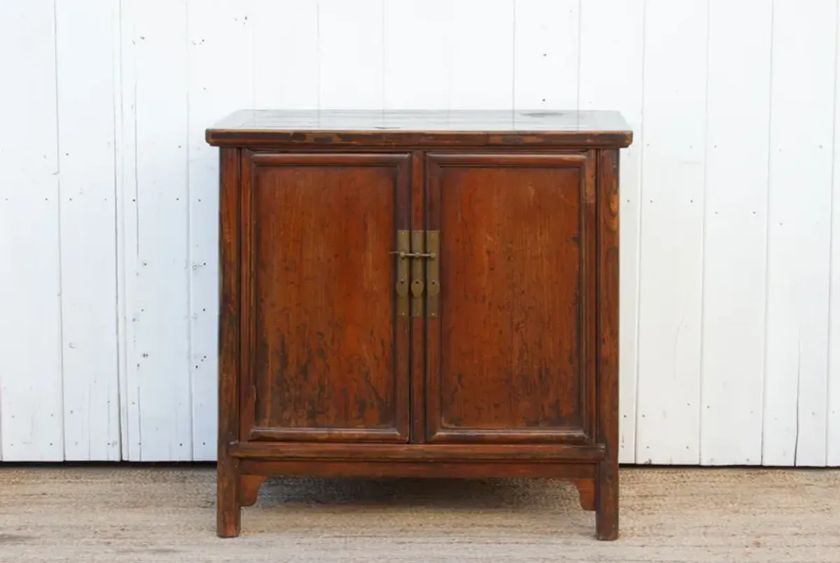 Rustic Asian Ming Elm Cabinet