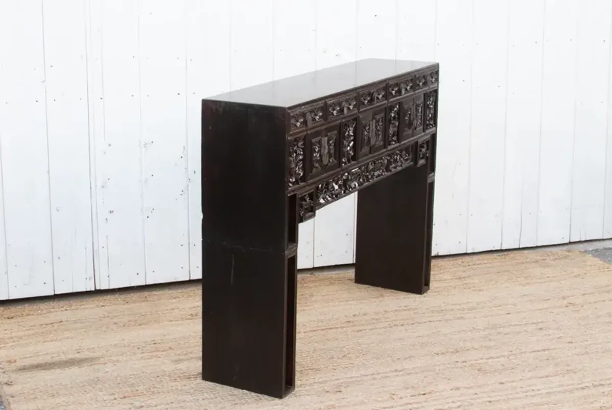 19th Century Ebonized Kang Slim Table