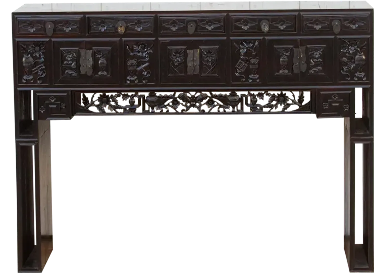 19th Century Ebonized Kang Slim Table