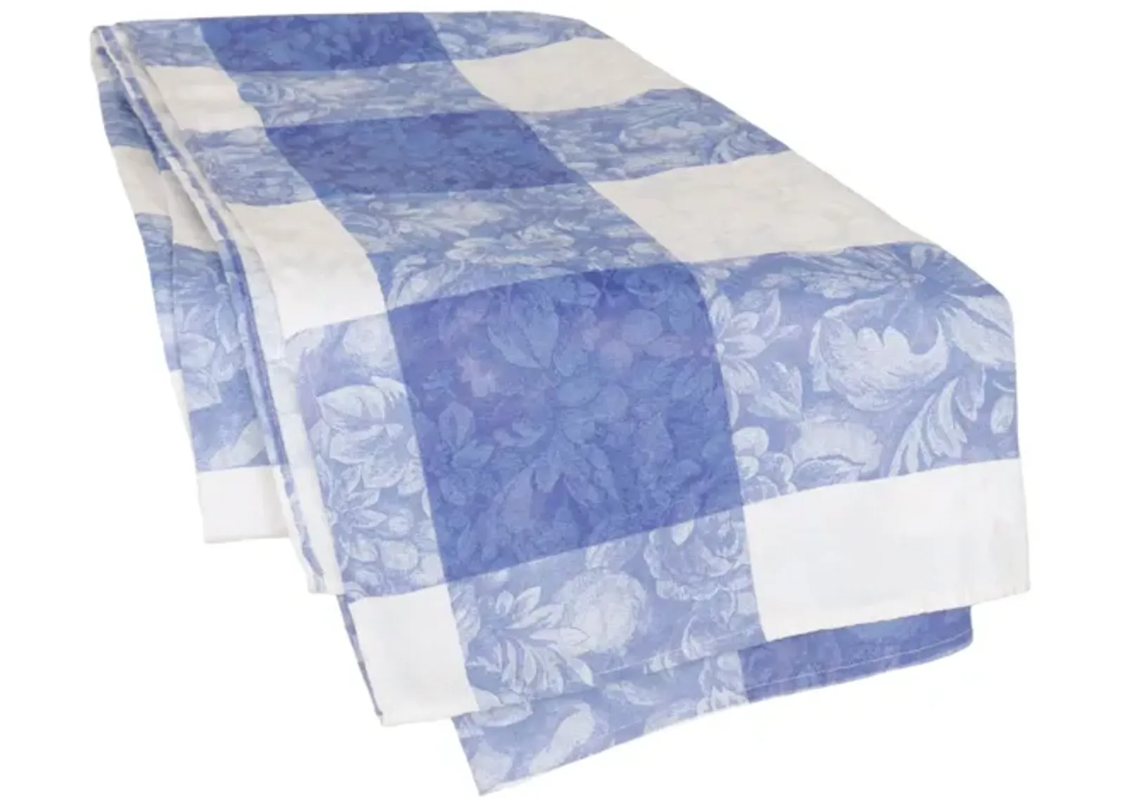 Blue & Ivory Tablecloth & 8 Napkins