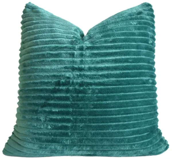 Emerald Green Soft Plush Ribbed Pillow
