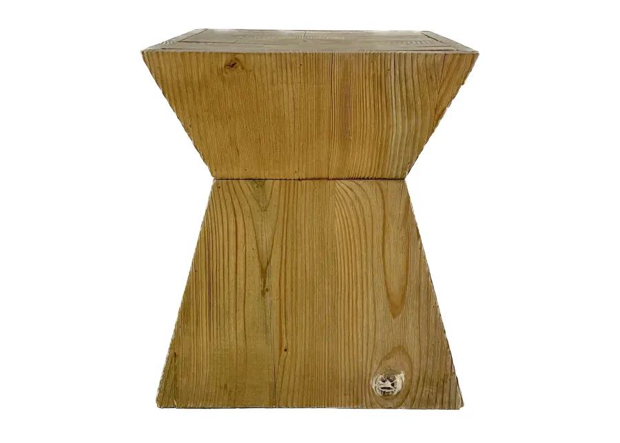 Pine Pyramid Side Table