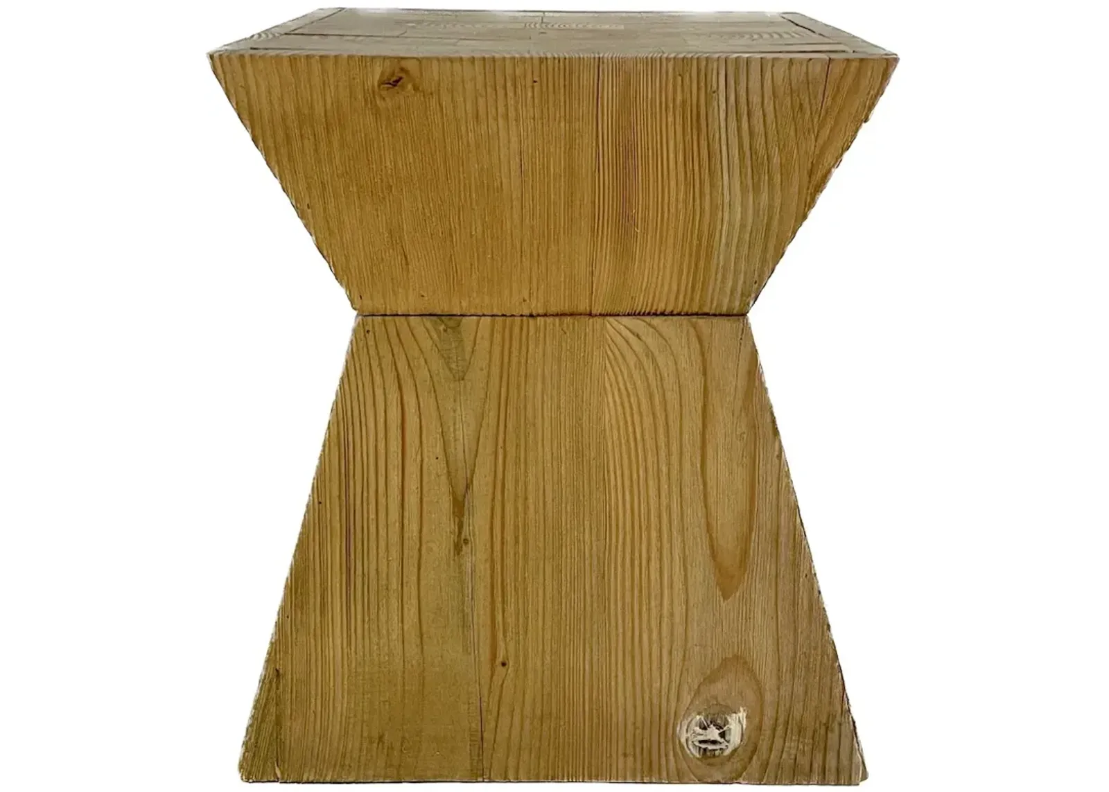 Pine Pyramid Side Table