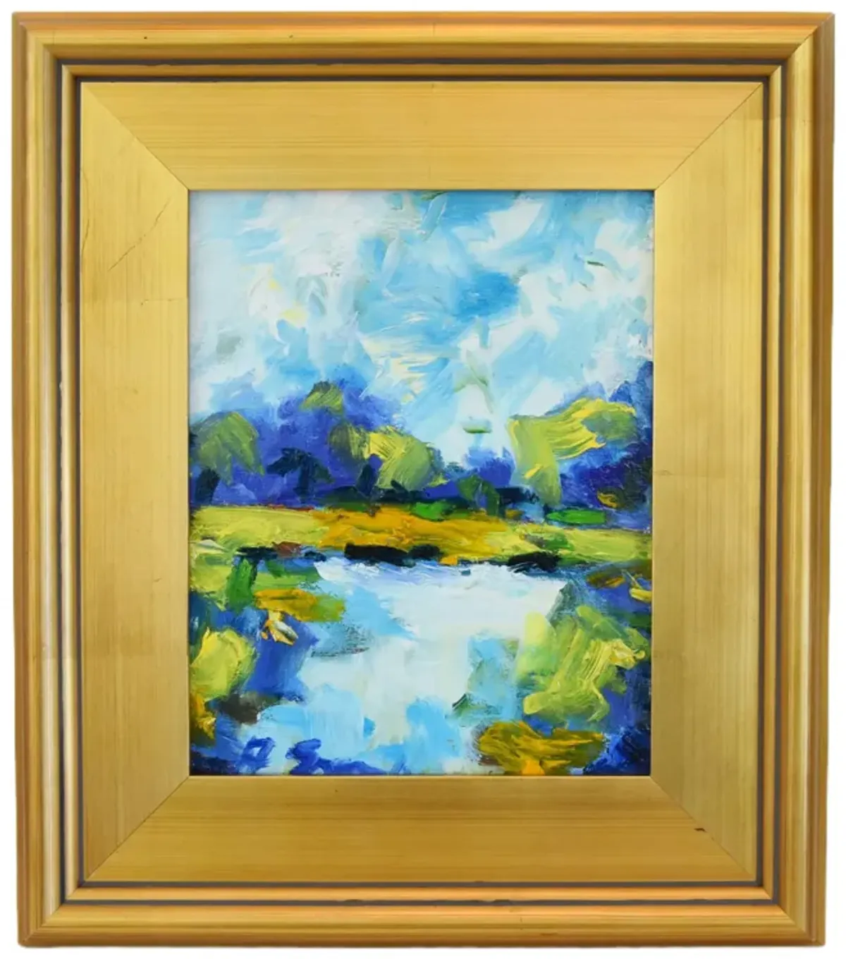 Sky Lake Reflection Landscape Painting