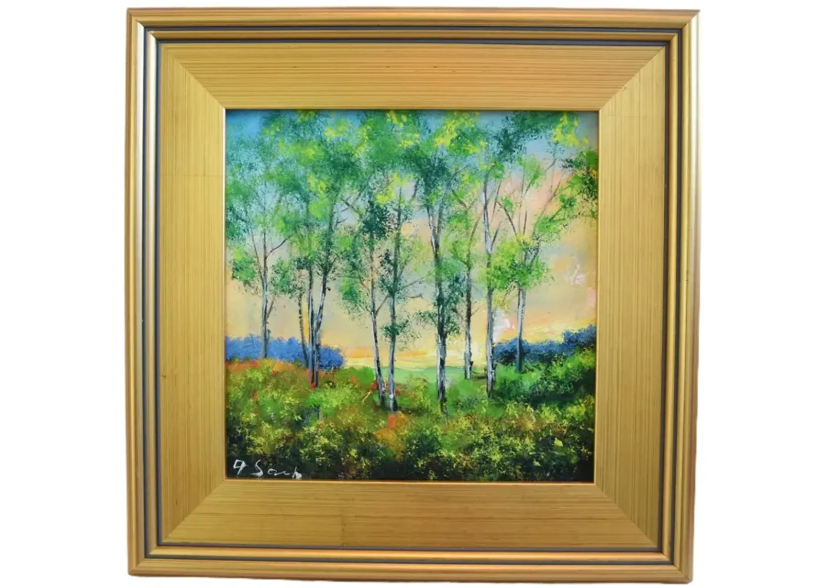 Impressionist Trees Landscape Painting