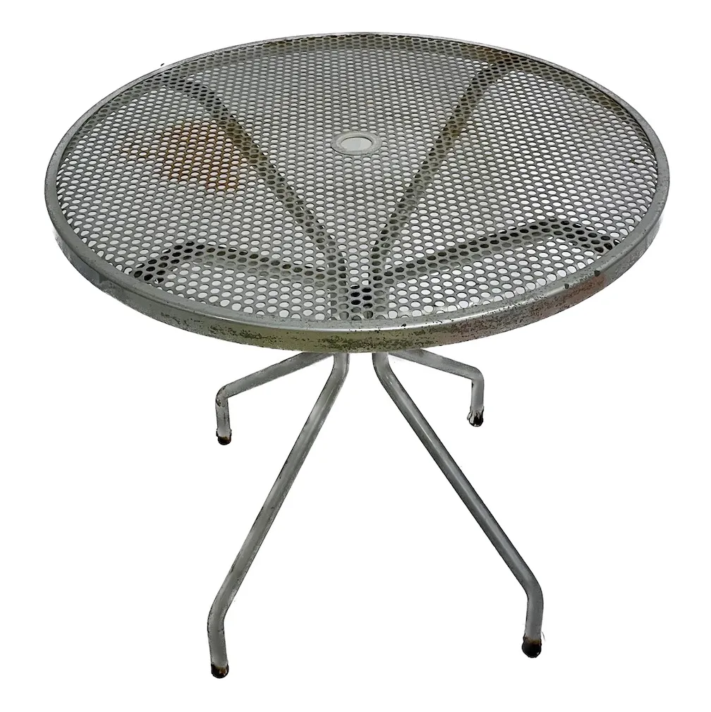 Perforated Steel Outdoor Umbrella Table