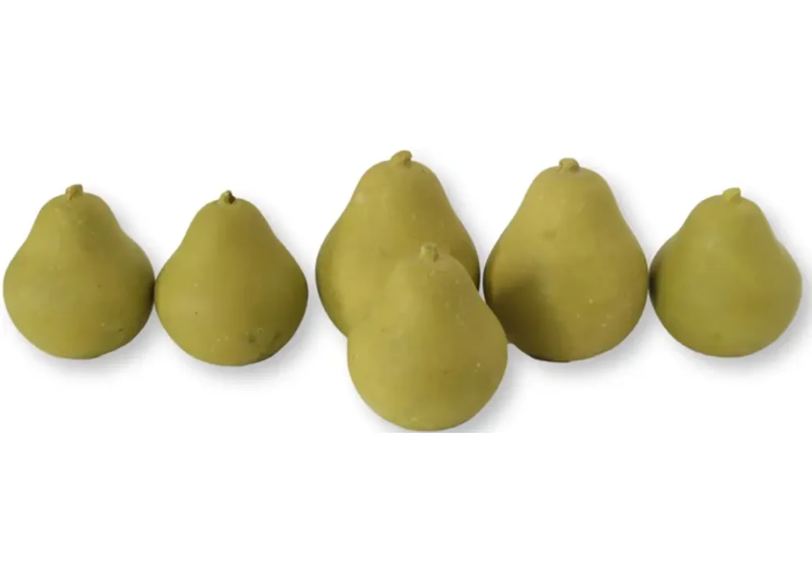 Vintage Ceramic Pears - 6 pcs