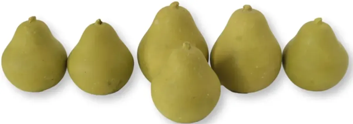 Vintage Ceramic Pears - 6 pcs