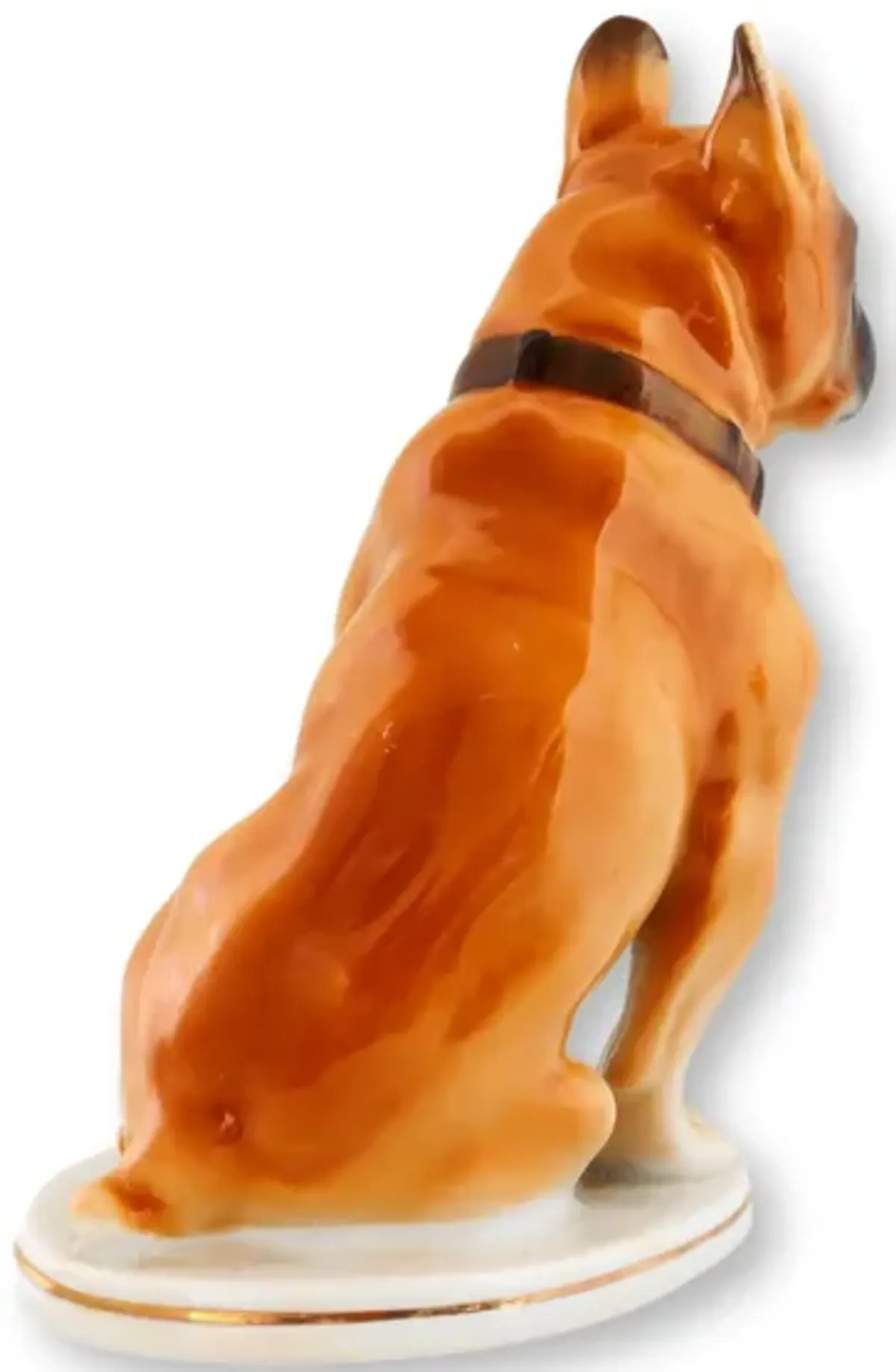 Porcelain Boxer Dog Figure