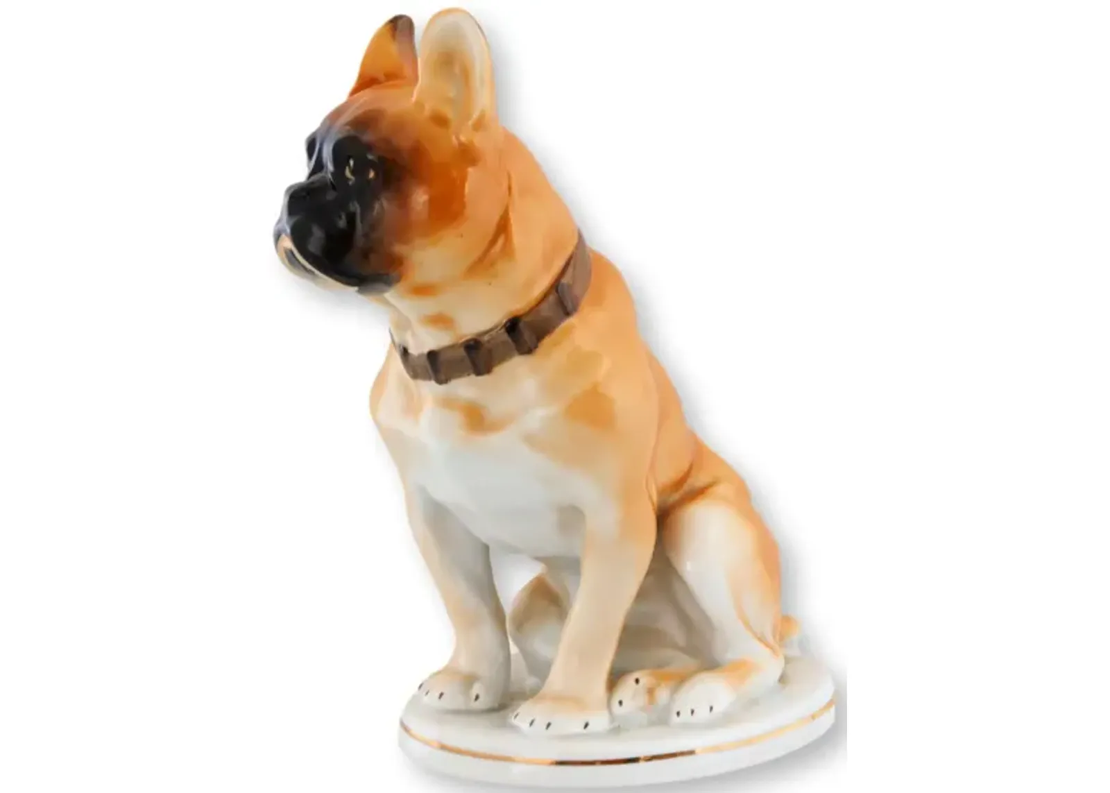 Porcelain Boxer Dog Figure