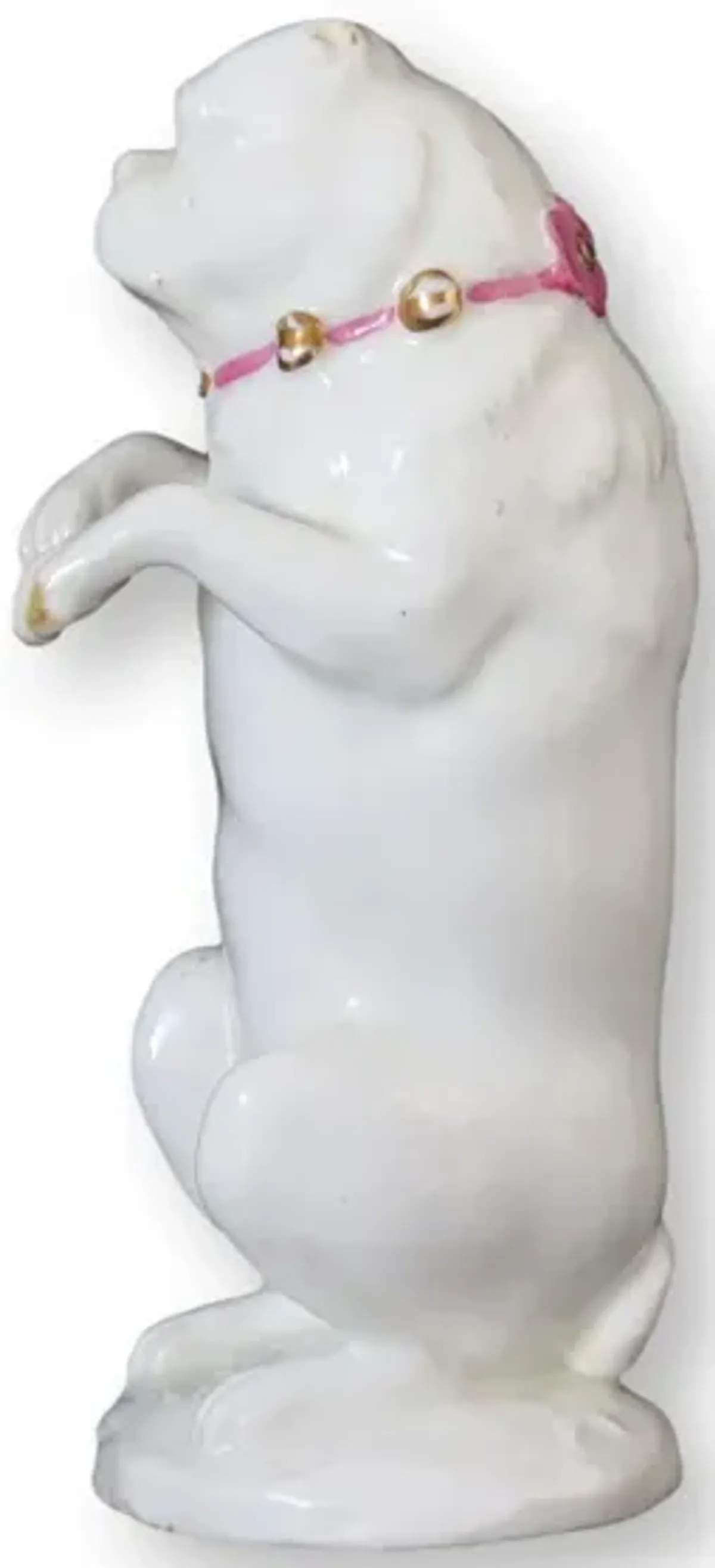 Antique French Porcelain Begging Pug