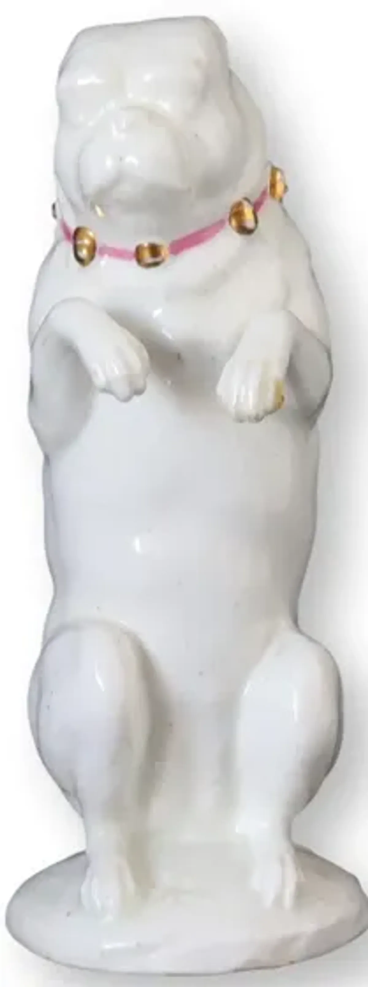 Antique French Porcelain Begging Pug