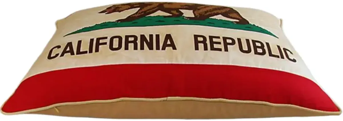 Lg. California Republic Bear Flag Pillow