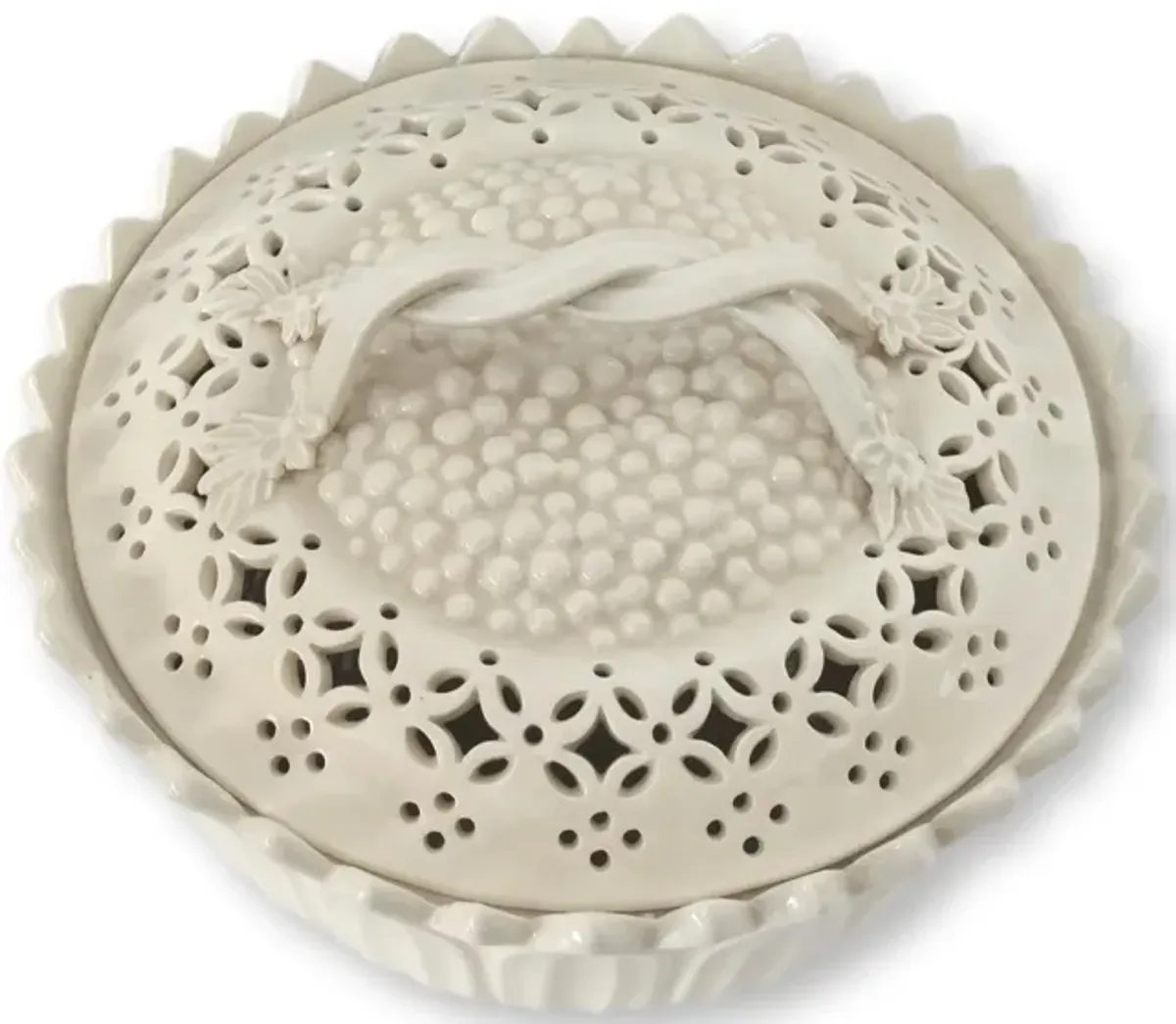 Filey Creamware Sunflower Pickle Basket