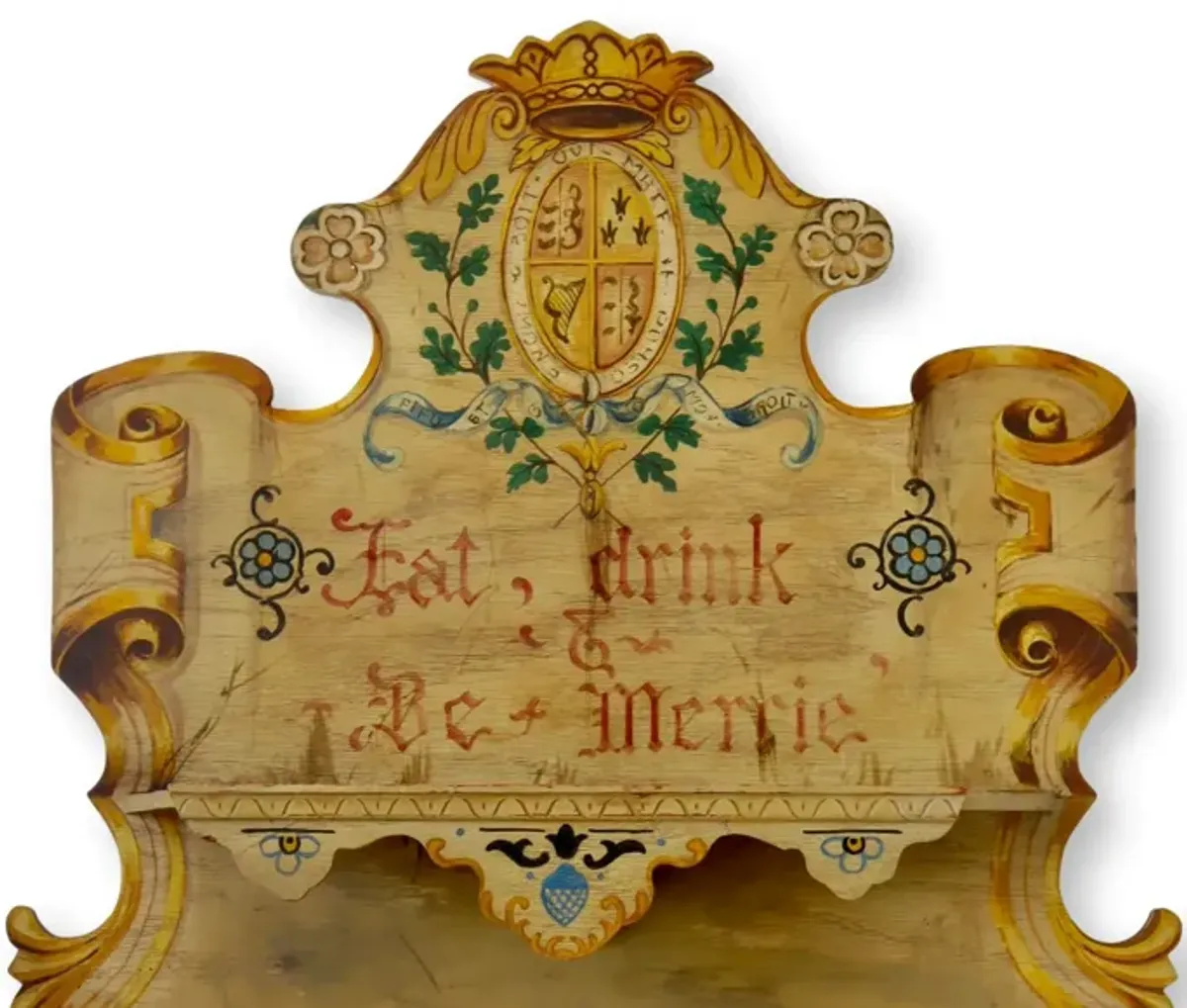 Whimsical Movie Set Bar Back Wall Shelf - Rose Victoria - Brown