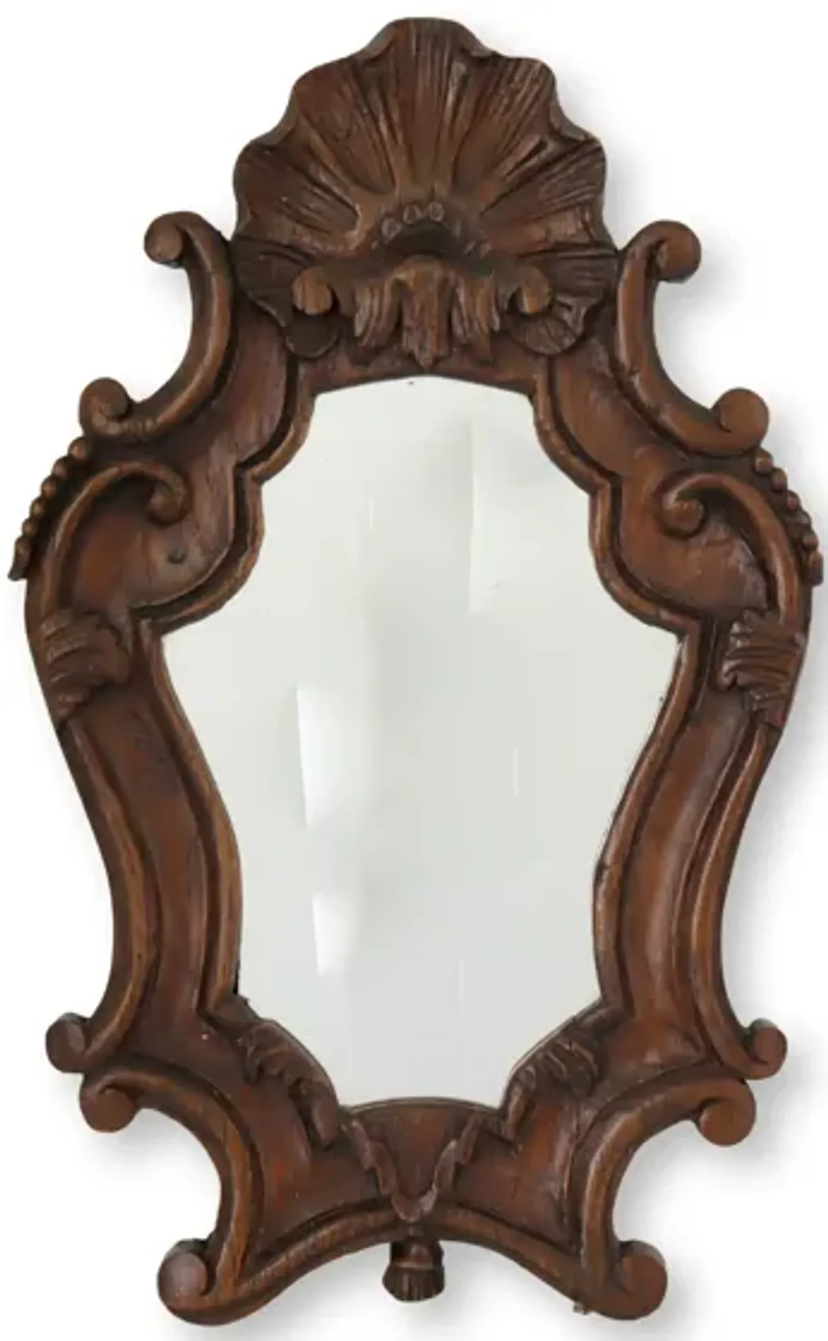 Antique Carved Small Space Wall Mirror