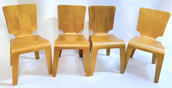 Thaden Jordan Molded Plywood Chairs - Set of 4
