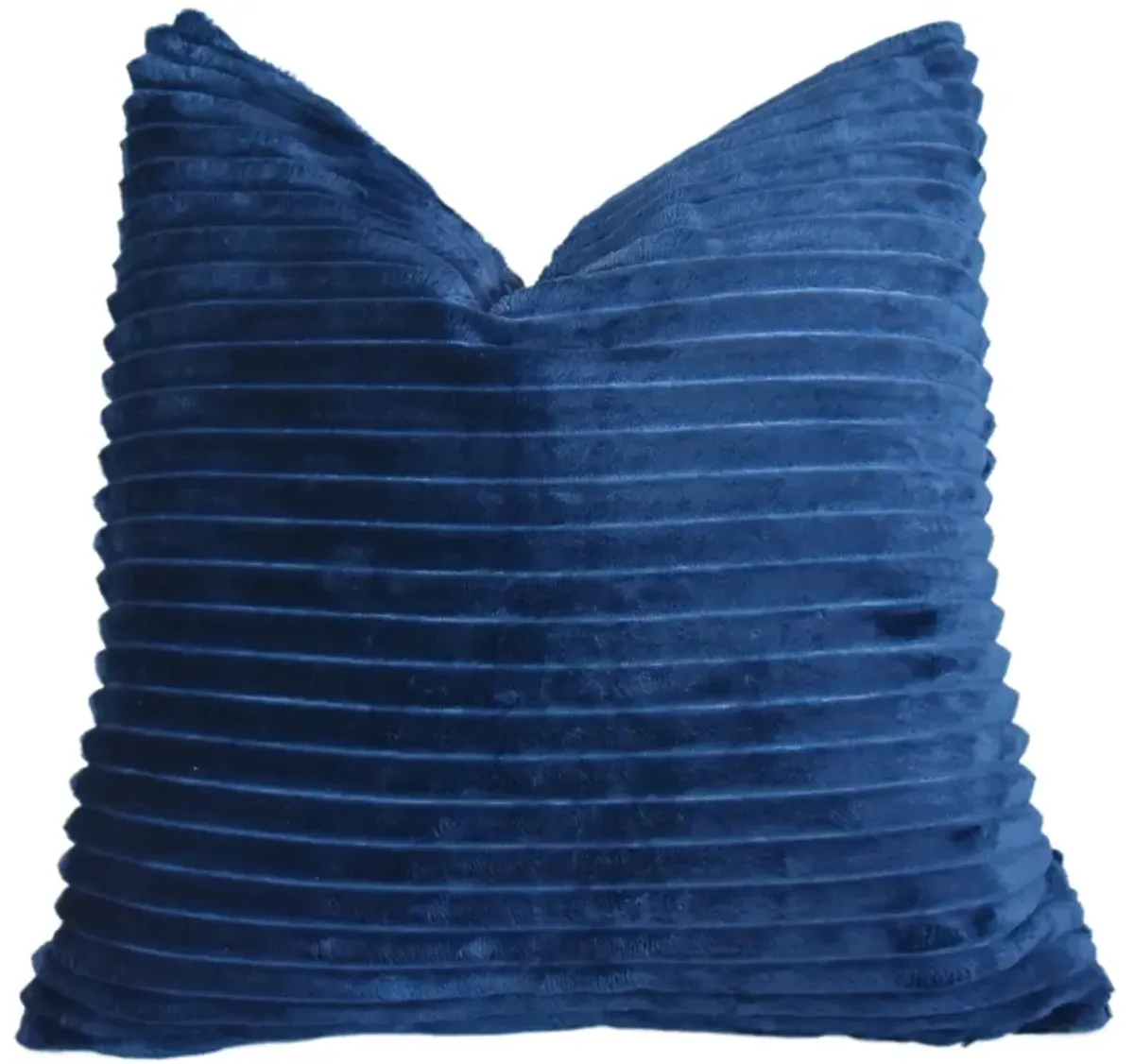 Royal Blue Soft Plush Ribbed Pillow