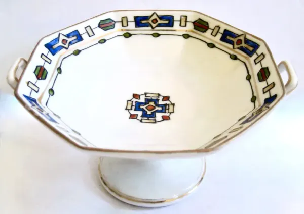 Nippon Porcelain Pedestal Bowl c. 1920