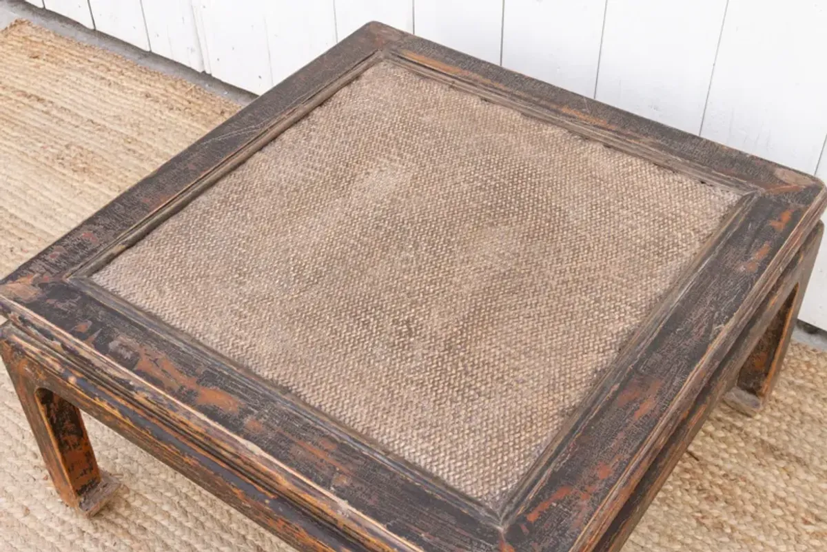 Antique Ming Style Rattan Coffee Table