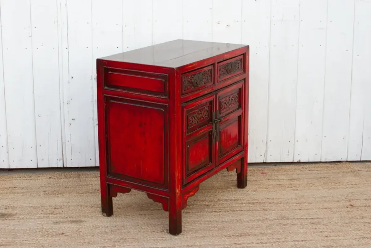 Qing Dynasty Style Carved Cabinet