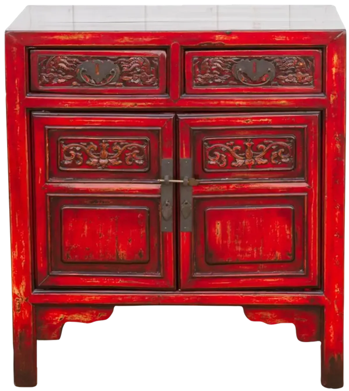 Qing Dynasty Style Carved Cabinet